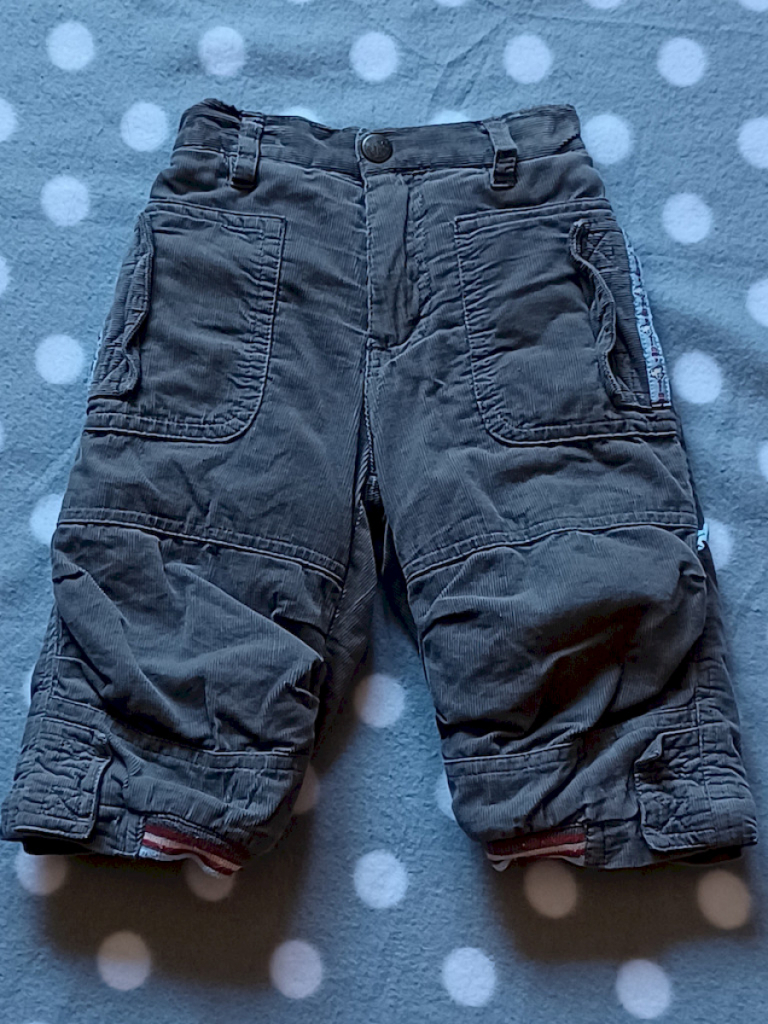 Topolino Hose Cordhose Jungen gefüttert Khaki Größe 74  Topolino Hose Cordhose Jungen gefüttert Khaki Größe 74