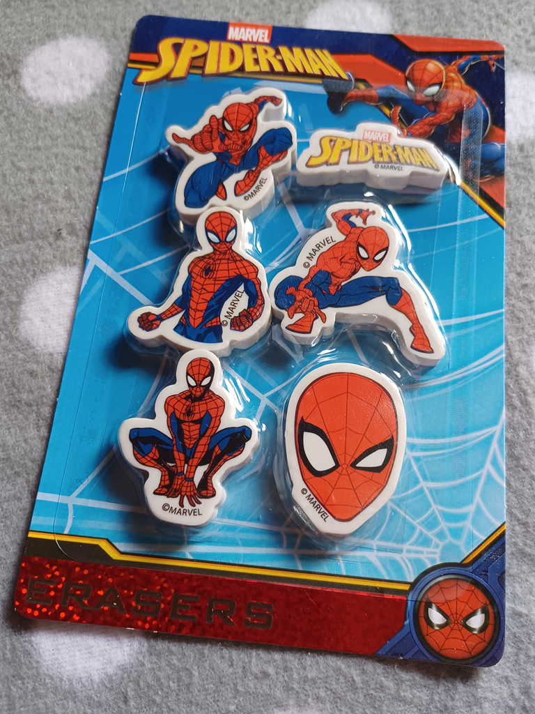 Spider-Man Radiergummi Set – 6 Stück
