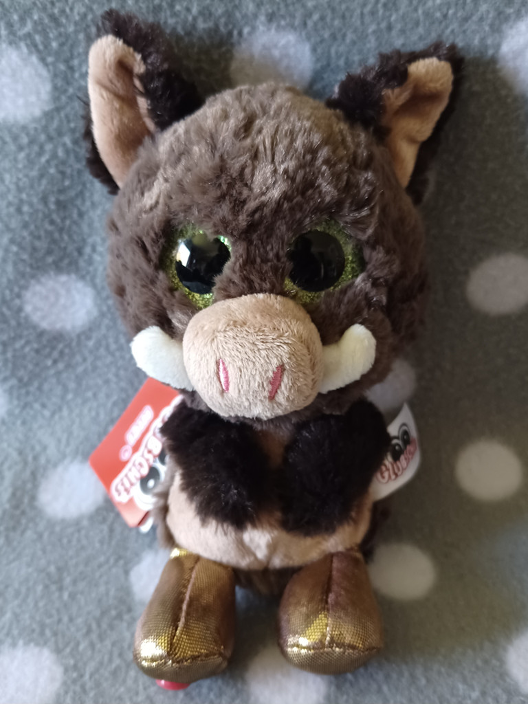 NICI Glubschis Wildschwein Truffle Fluffle Kuscheltier mit Glitzeraugen 15cm