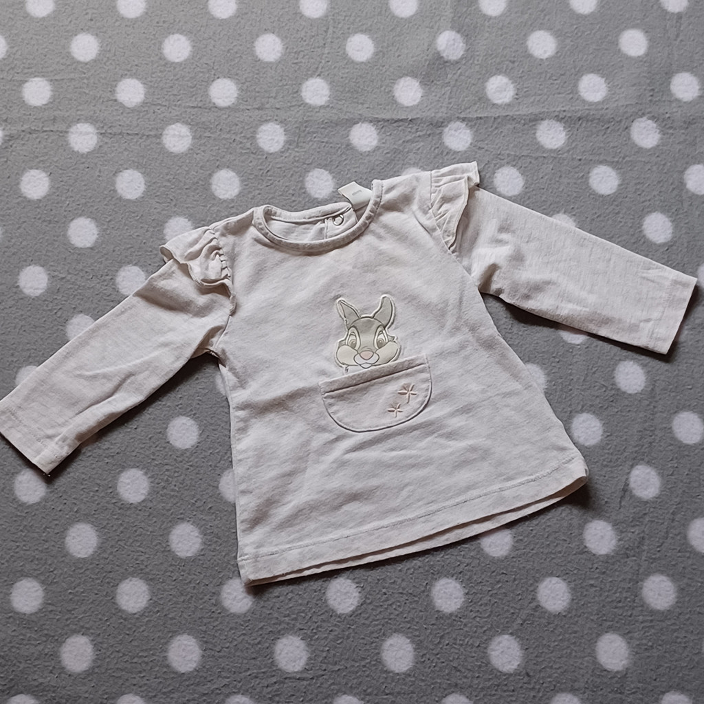 Disney Baby Klopfer Langarmshirt Grau Gr. 68