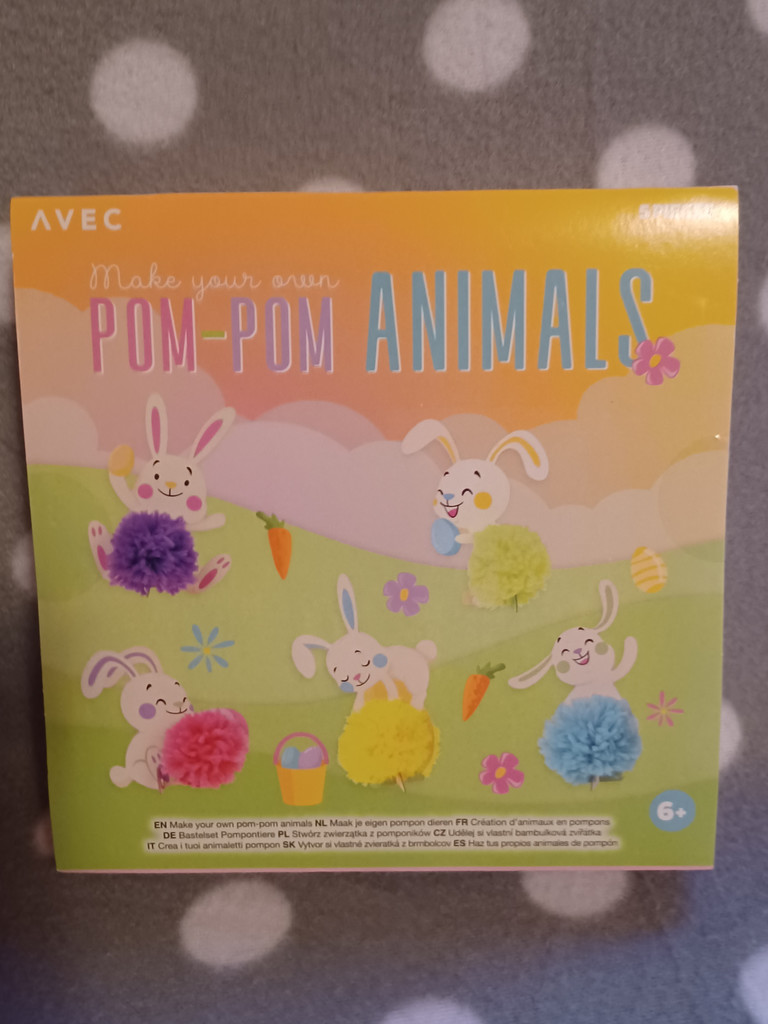 Bastelset - Pom Pom Animals - Ostern - 5teilig - Set 3 Bastelset - Pom Pom Animals - Ostern - 5teilig - Set 3
