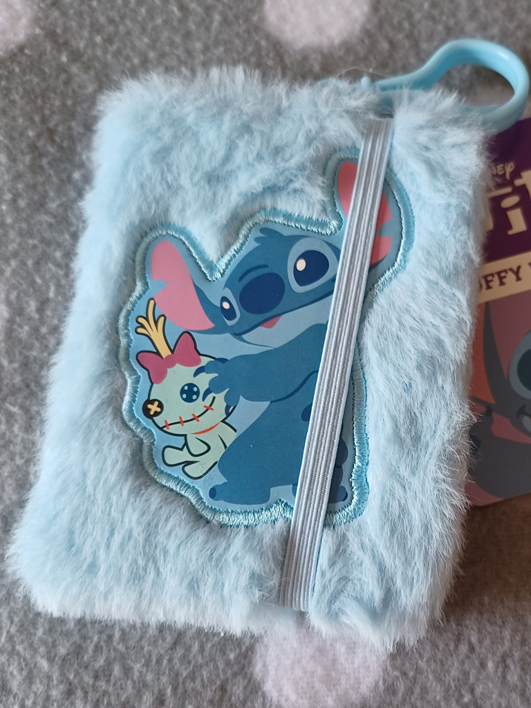 Disney Lilo & Stitch Mini-Notizbuch Plüsch Blau Stitch & Scrump 8x11cm