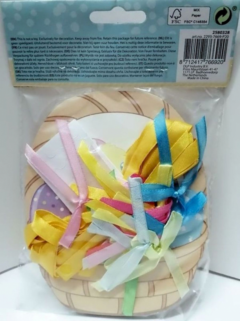 Ostern Deko-Set Girlande zum selber machen 20x Küken im Korb 4m Schnur Ostern Deko-Set Girlande zum selber machen 20x Küken im Korb 4m Schnur
