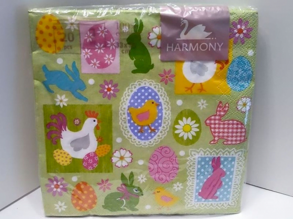 Ostern Servietten 20 Stück 3 lagig 33x33cm Cellulose 