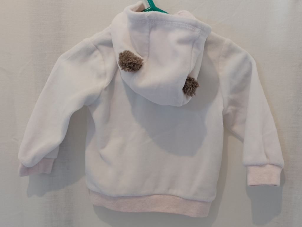 H&M Kapuzen Jacke mit Öhrchen Koala Weiß Größe 68 H&M Kapuzen Jacke mit Öhrchen Koala Weiß Größe 68