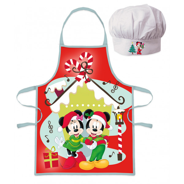 Disney Minnie & Mickey Maus Kinderschürze Weihnachten 2teiliges Set Disney Minnie & Mickey Maus Kinderschürze Weihnachten 2teiliges Set
