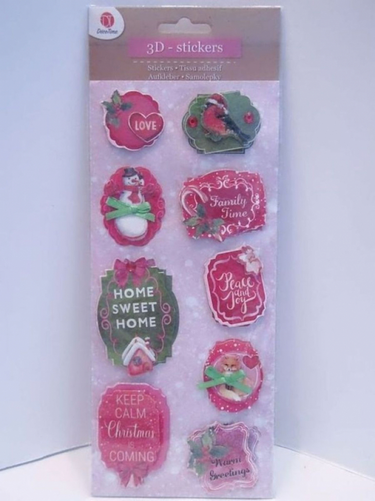 DecoTime 3D Weihnacht Sticker 9 Stück DecoTime 3D Weihnacht Sticker 9 Stück