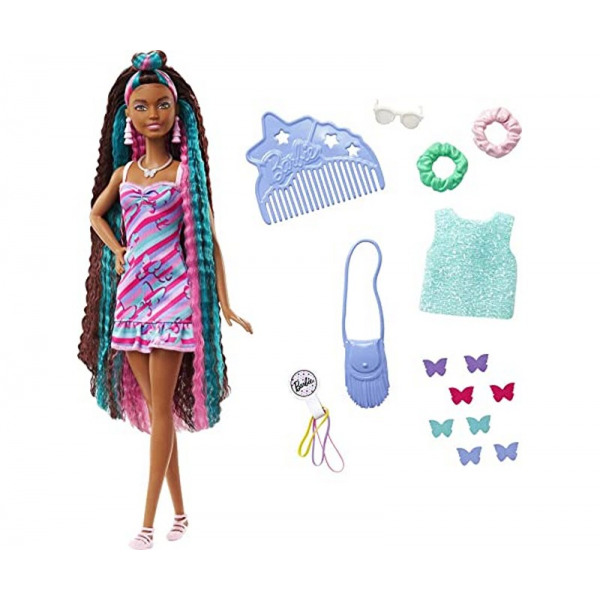 Mattel Barbie Totally Hair Puppe im Schmetterlingslook ab 3 Jahre  Mattel Barbie Totally Hair Puppe im Schmetterlingslook ab 3 Jahre