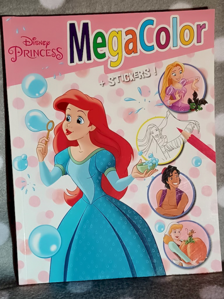 Disney Malbuch Malheft Megacolor plus Stickerbogen Princess #15614