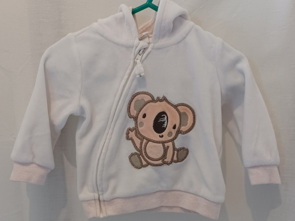 H&M Kapuzen Jacke mit Öhrchen Koala Weiß Größe 68 H&M Kapuzen Jacke mit Öhrchen Koala Weiß Größe 68