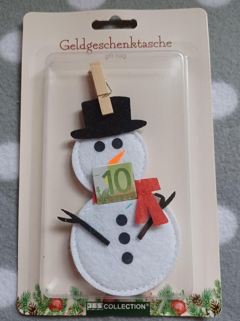 Geldgeschenktasche Weihnachten Schneemann Geldgeschenktasche Weihnachten Schneemann