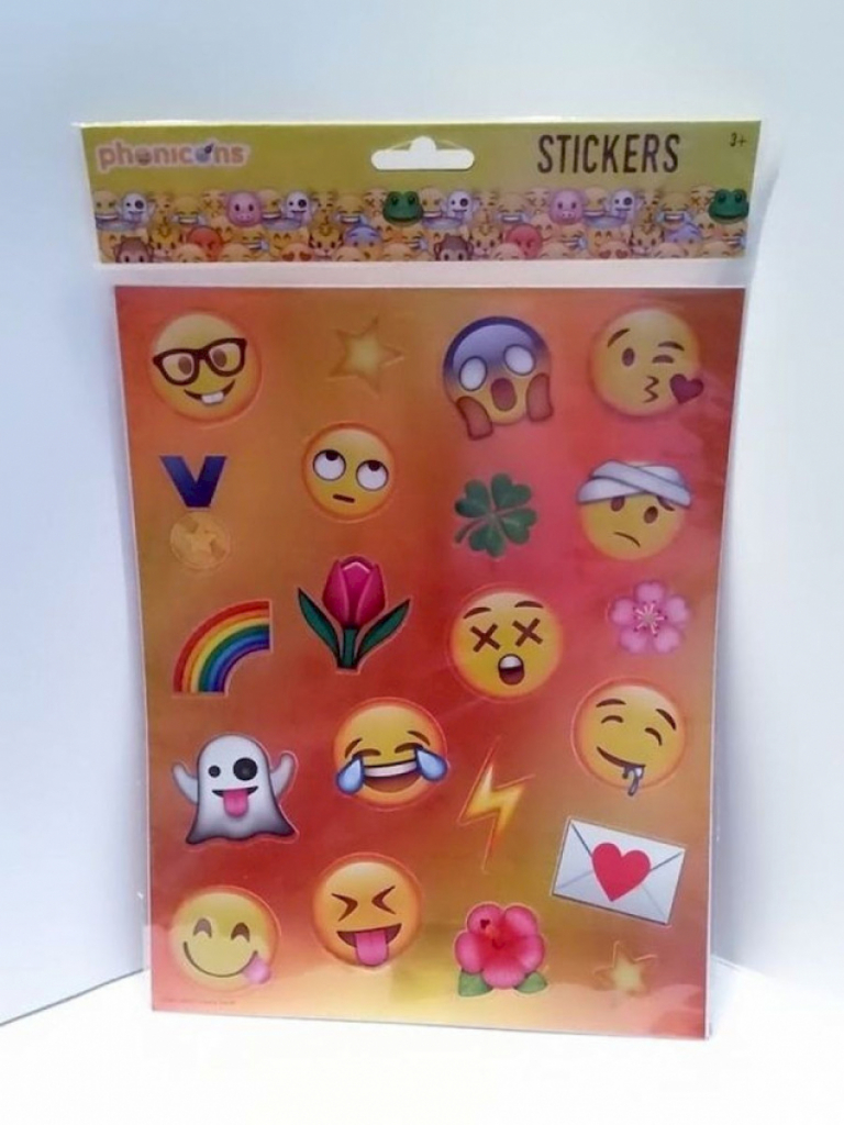 Emoji 2x Sticker Bögen Aufkleber Emoji 2x Sticker Bögen Aufkleber