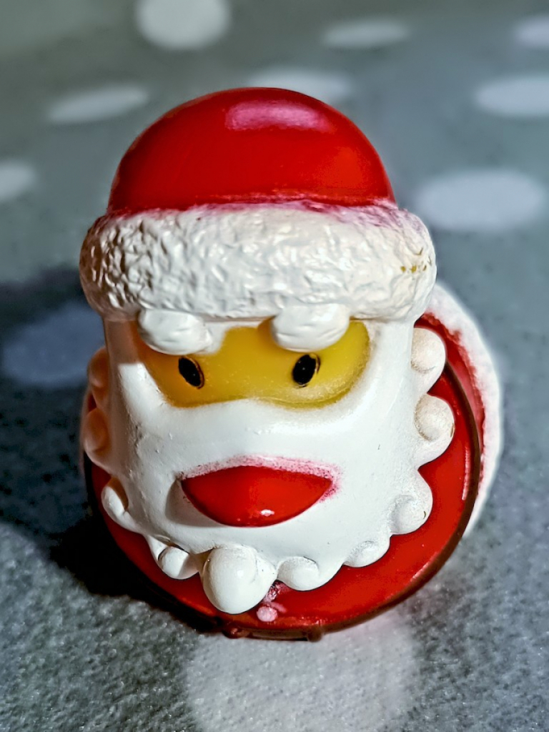 Badeente Quietscheente Gelb Weihnachtsmann 6x5x6cm #16862