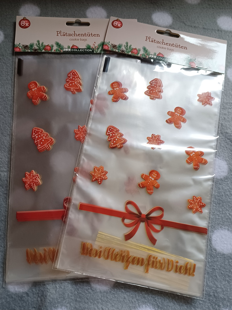 2 x 8 Stück Plätzchen Tüten Weihnachten 14cm x 24cm 2 x 8 Stück Plätzchen Tüten Weihnachten 14cm x 24cm