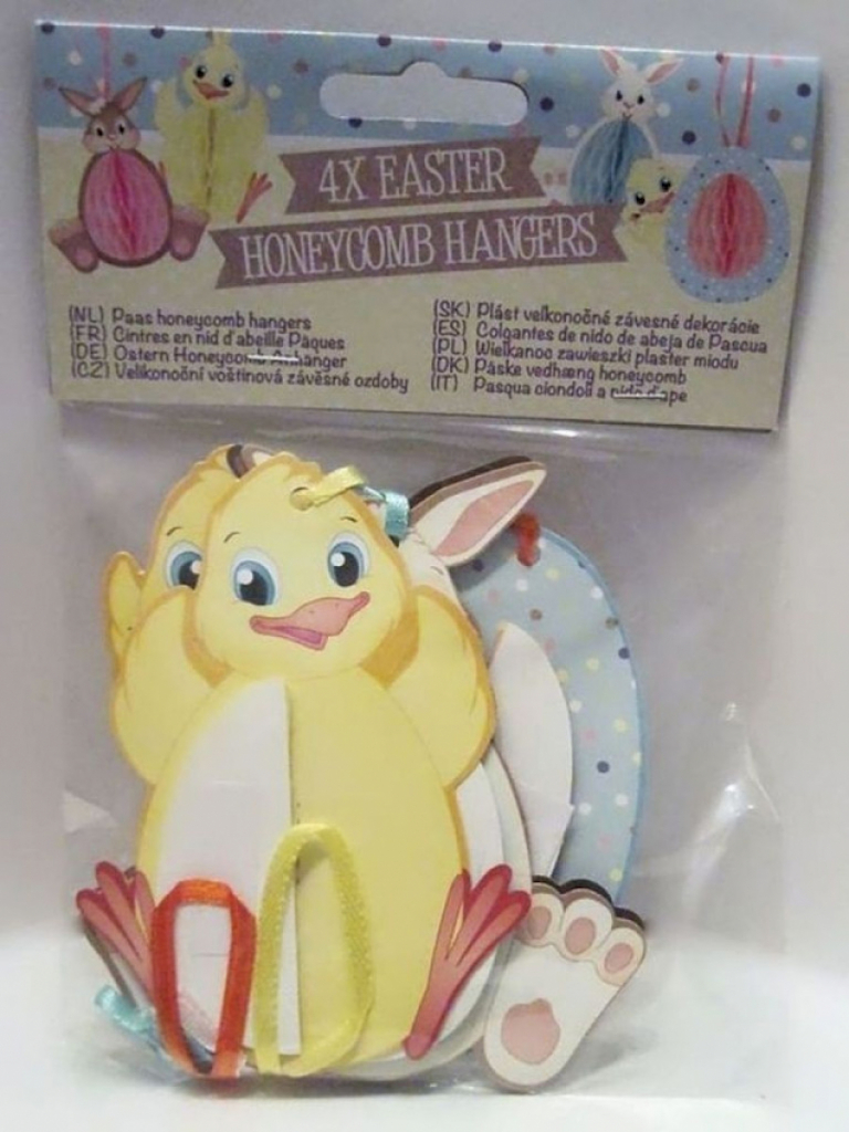 Ostern Baumschmuck Osterschmuck Wabenaufhänger 4 Stück im Set #12307