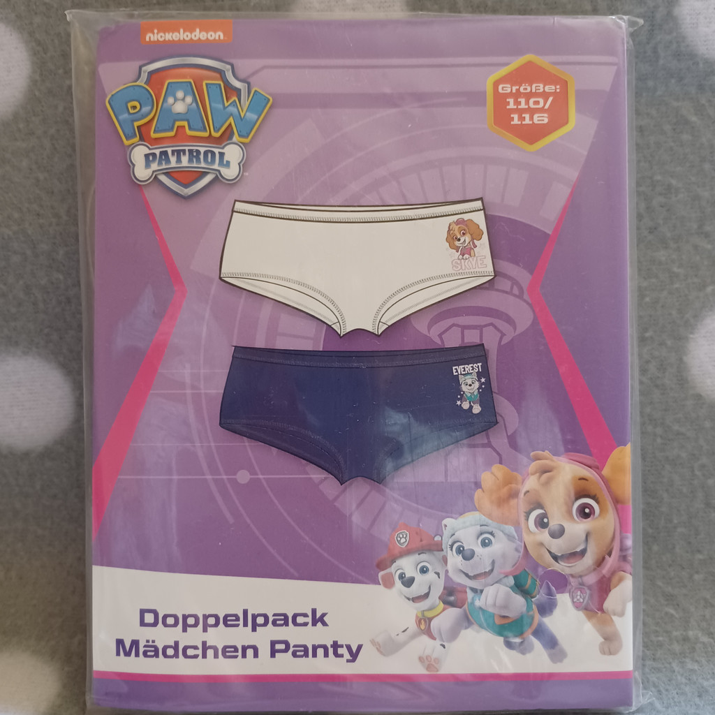 Unterhose Panty 2er Set PAW Patrol Größe 110/116 Unterhose Panty 2er Set PAW Patrol Größe 110/116