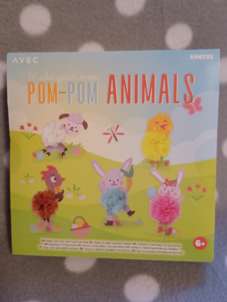 Bastelset Pom Pom Animals Ostern 5teilig ab 6 Jahre #17454