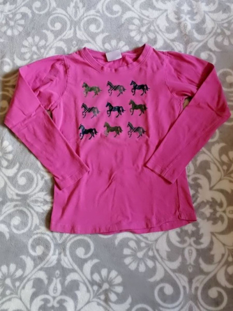 Yigga LA-Shirt rosa mit Pferde Motiv Gr. 146 #16314