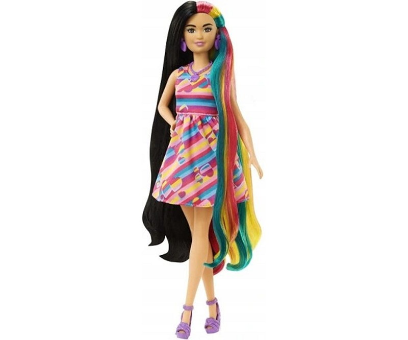 Mattel Barbie Totally Hair Puppe im Kleid mit Herzdruck ab 3 Jahre Mattel Barbie Totally Hair Puppe im Kleid mit Herzdruck ab 3 Jahre