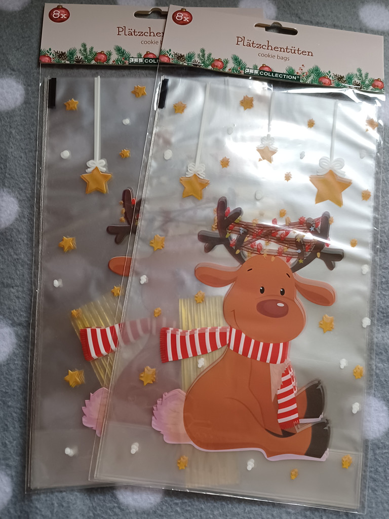 2 x 8 Stück Plätzchen Tüten Weihnachten 14cm x 24cm 2 x 8 Stück Plätzchen Tüten Weihnachten 14cm x 24cm