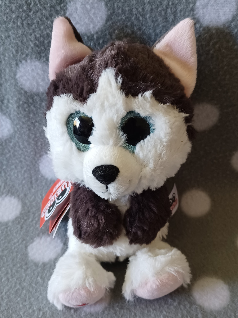 NICI Glubschis Husky Barkley 15cm Plüschtier Kuscheltier mit Glitzeraugen