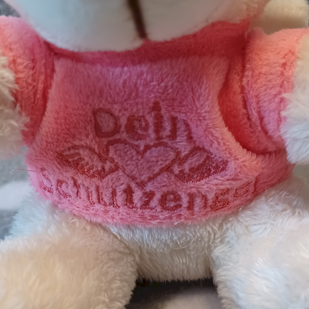 Plüschteddybär Schutzengel Stofftier Engel Kuscheltier Weiß Rosa 16cm Morgenroth