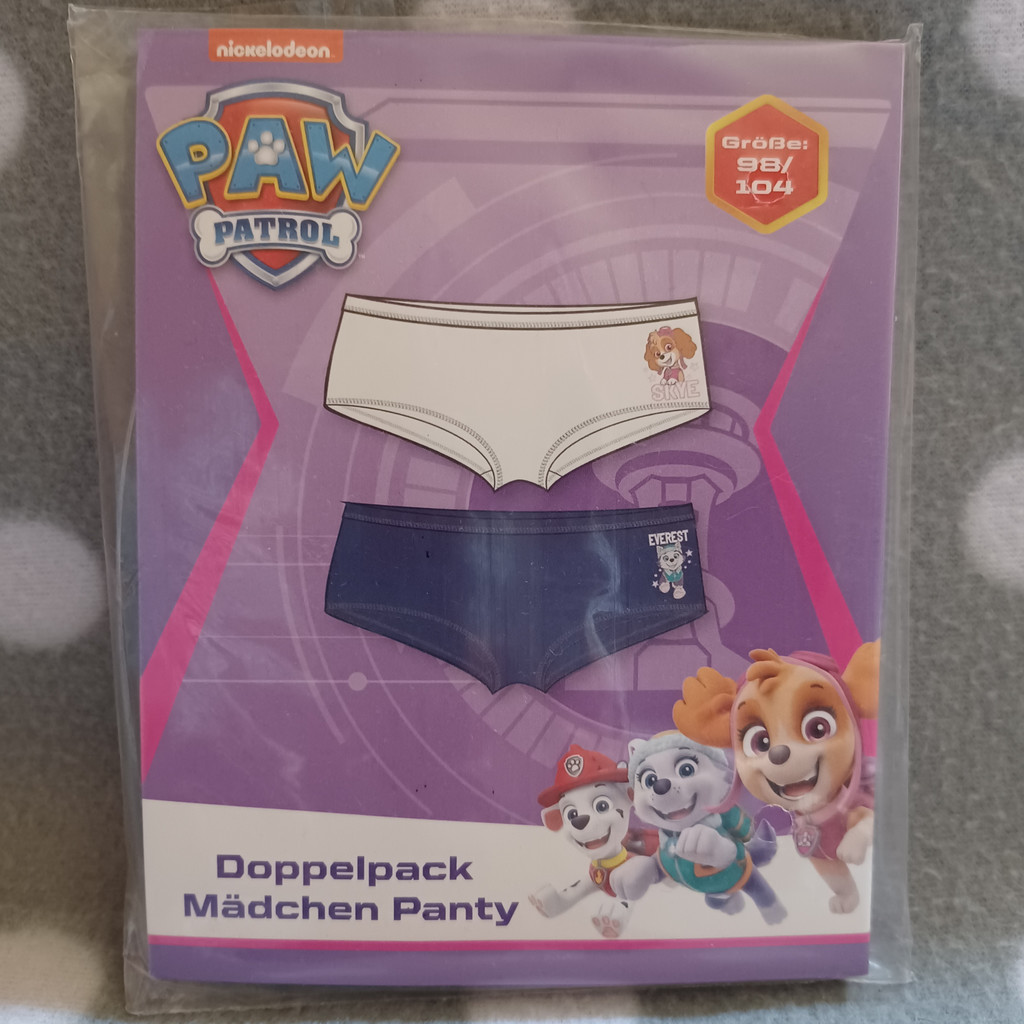 Unterhose Panty 2er Set PAW Patrol Größe 98/104 Unterhose Panty 2er Set PAW Patrol Größe 98/104