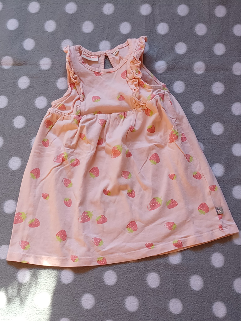 Liegelind Kleid Erdbeeren Rosa Gr. 86 Baumwolle