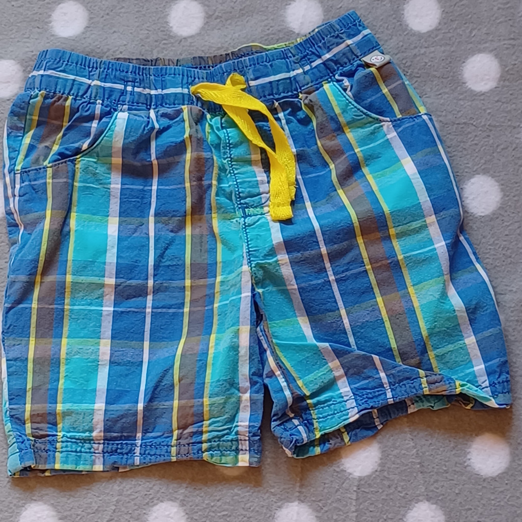 Liegelind Jungen-Shorts Kariert Blau Gelb Gr. 92