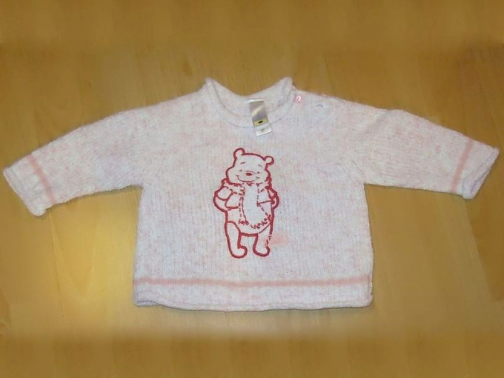 C&A Pullover Mädchen Winnie Puuh Disney rosa/weiß Gr 62 #9386