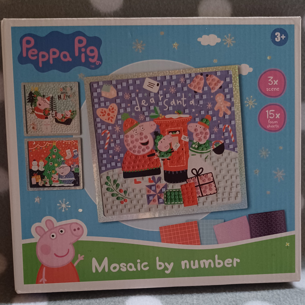 Hasbro Peppa Pig Mosaik nach Zahlen 3 Szenen Weihnachten Hasbro Peppa Pig Mosaik nach Zahlen 3 Szenen Weihnachten