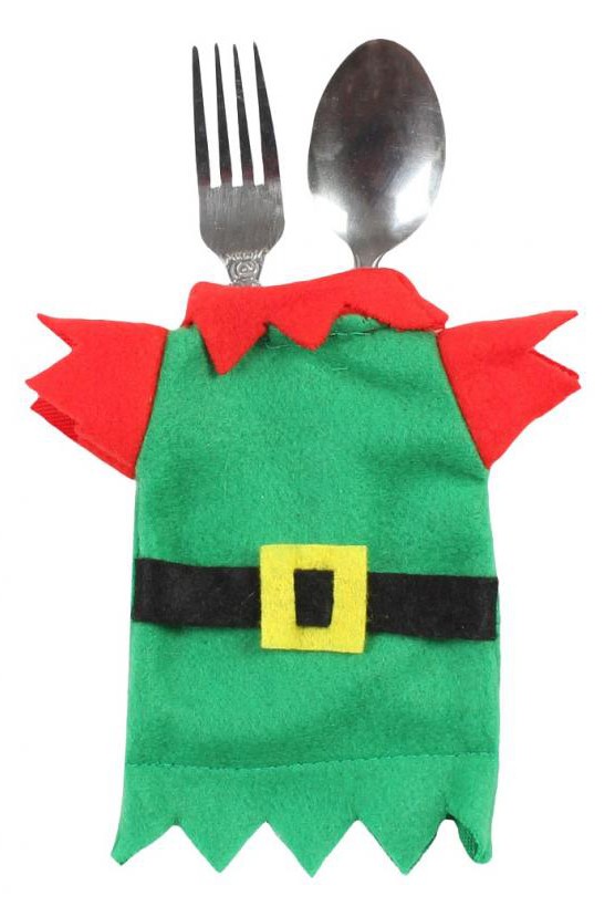 4x Besteck Tasche Beutel Tischdekoration Geschirr Weihnachtsdekoration 4x Besteck Tasche Beutel Tischdekoration Geschirr Weihnachtsdekoration