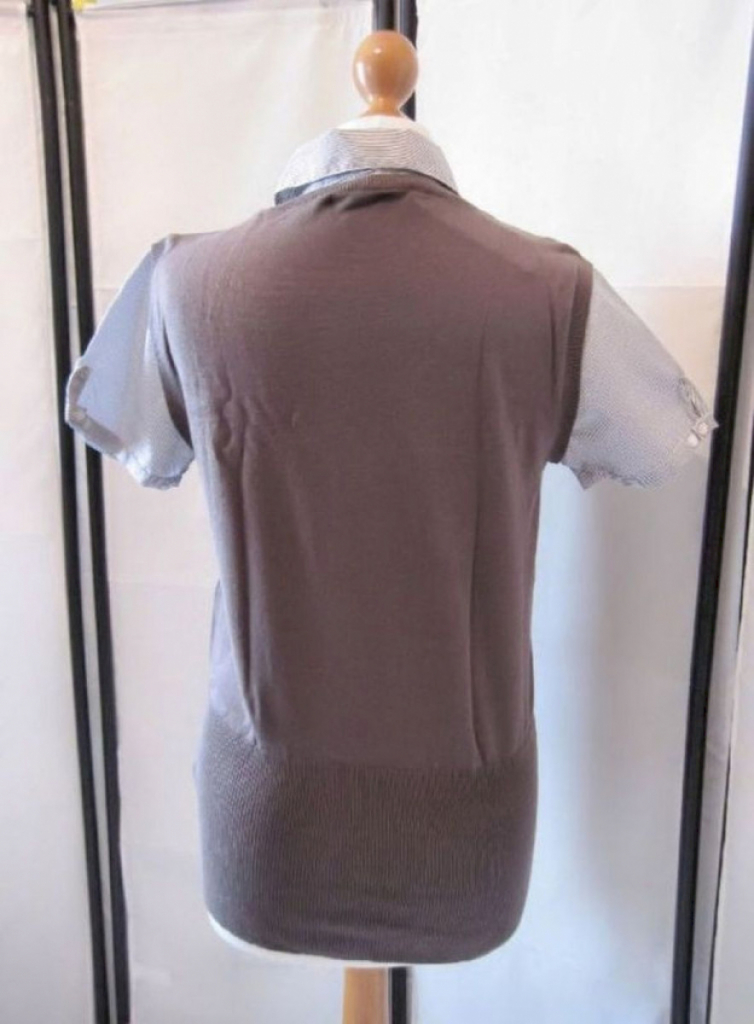 FLASHLIGHTS Bluse & Strickweste Damen 2 in 1 Look FLASHLIGHTS Bluse & Strickweste Damen 2 in 1 Look