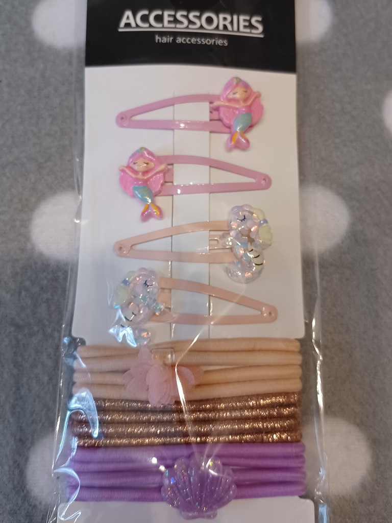 Nixen-Haarschmuck-Set Mädchen Haarspangen Haargummis Meerjungfrau Muschel 16-tlg.
