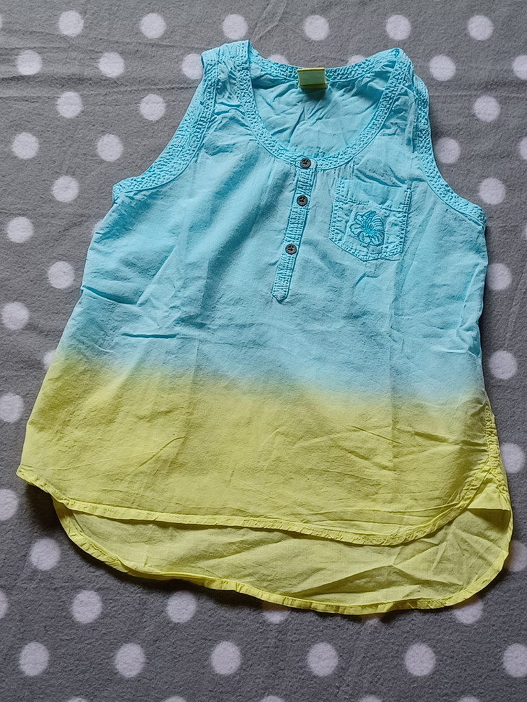 Süßes Top Mädchen Hellblau/Gelb Größe 134/140  Süßes Top Mädchen Hellblau/Gelb Größe 134/140
