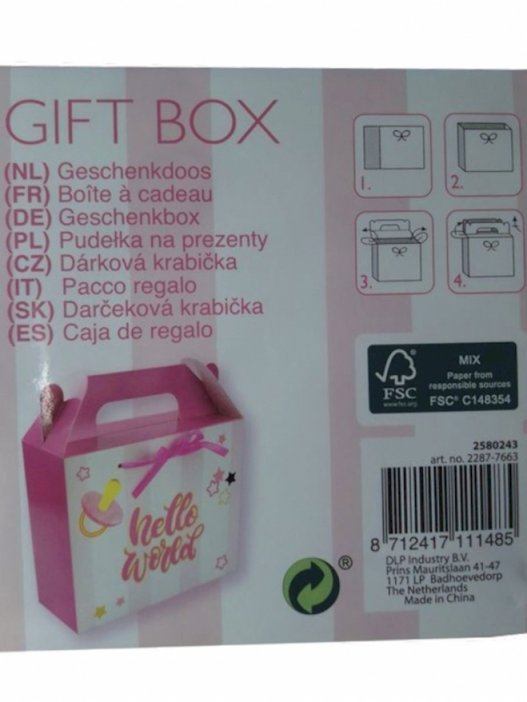Geschenkboxen Partyboxen Hello World 26 x 22 x 9,5 Geschenkboxen Partyboxen Hello World 26 x 22 x 9,5