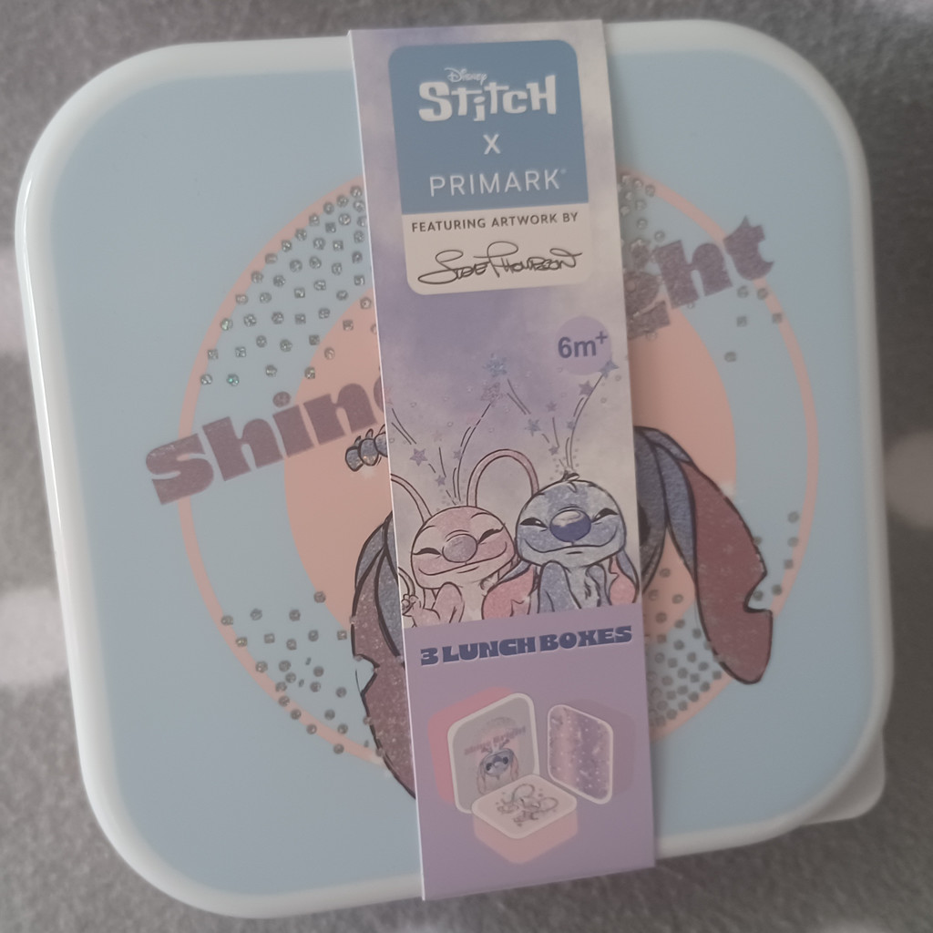 Disney Stitch Snackdosen im 3er-Pack mit Glitzer – Design von Stitch & Angel