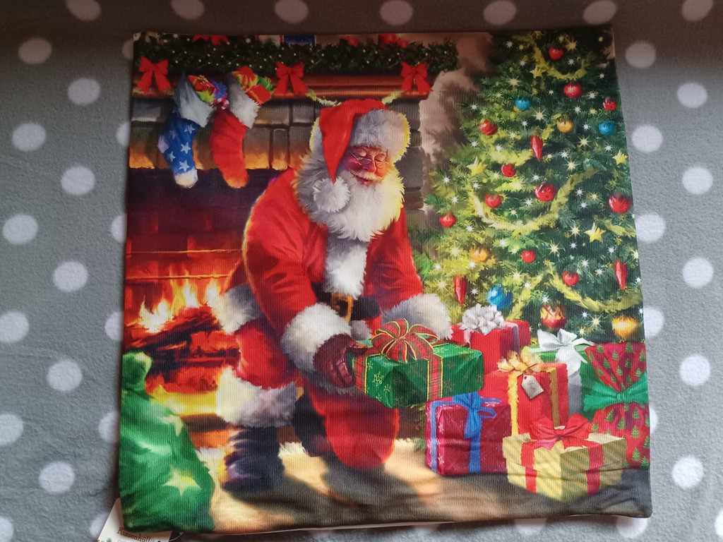 Kissenhülle Kissenbezug Kissen Weihnachtsmann 40x40cm #17732