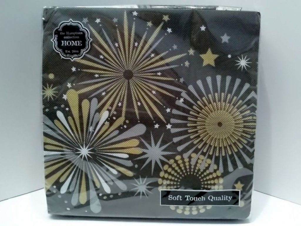 Silvester Servietten 20 Stück 2 lagig 38x38cm Microgeprägt #13847