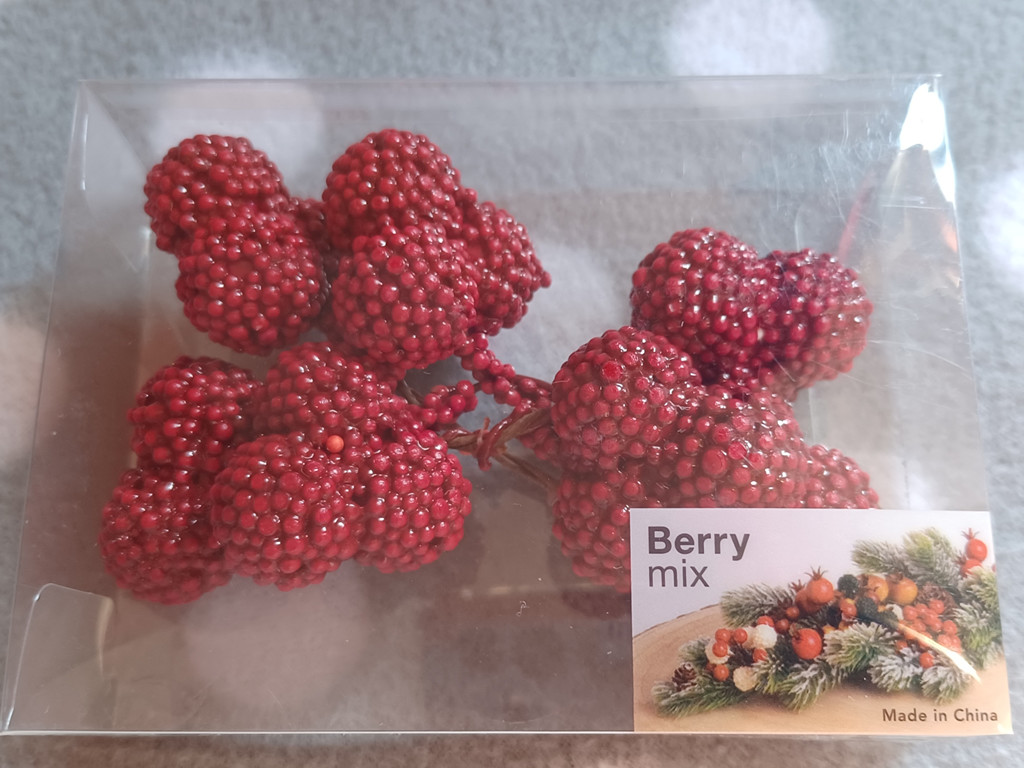 Herbst-Kranz Deko Mix Kunst Himbeeren Rot Herbst-Kranz Deko Mix Kunst Himbeeren Rot