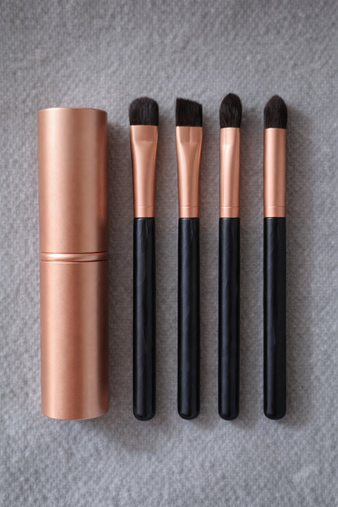 Kosmetikpinsel Set 5-teilig mit Reise-Aufbewahrungsdose Make-up Pinsel