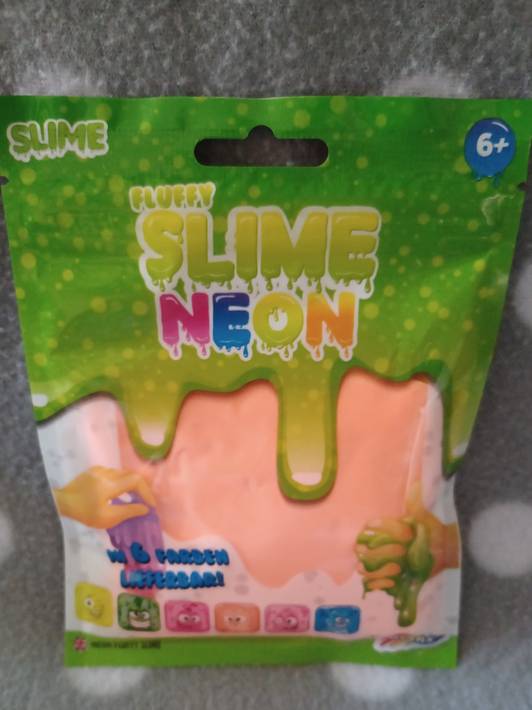 Grafix Fluffy Slime Neon Orange Knete Spielschleim 25g für Kinder ab 6 Jahren
