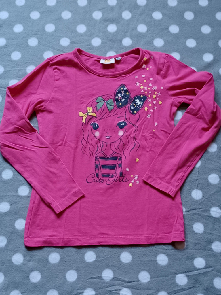 LA-Shirt Mädchen Rosa mit Motiv Gr.134/140 #16688