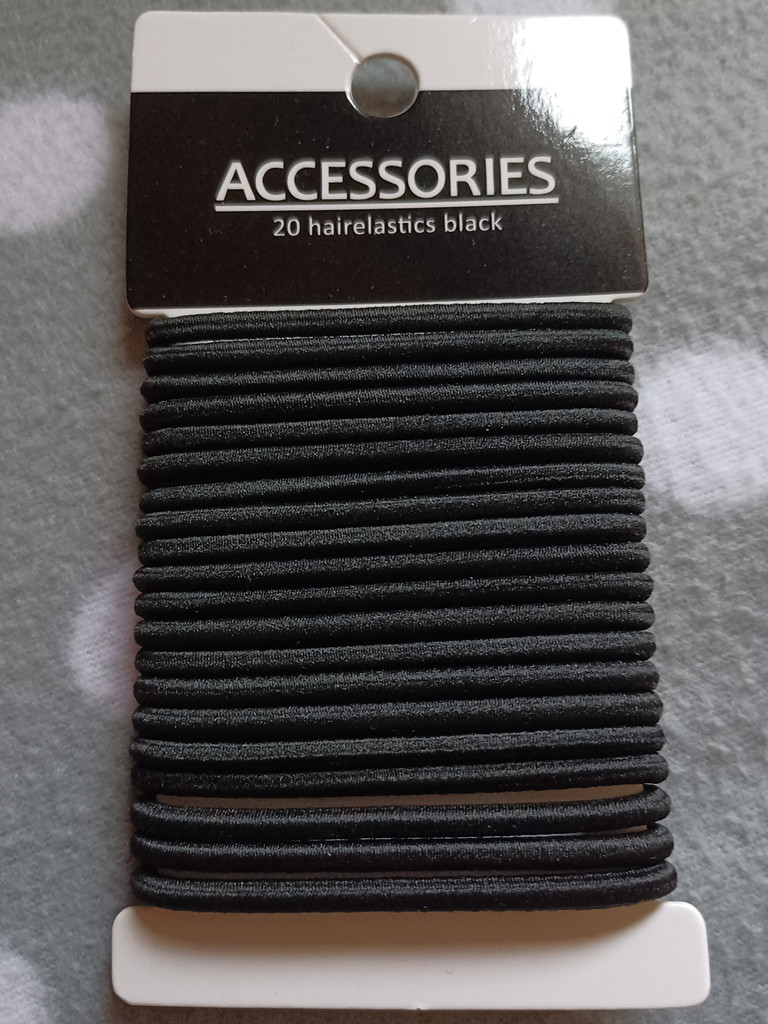 Haar Accessoire - 20 Haargummis Schwarz Haar Accessoire - 20 Haargummis Schwarz