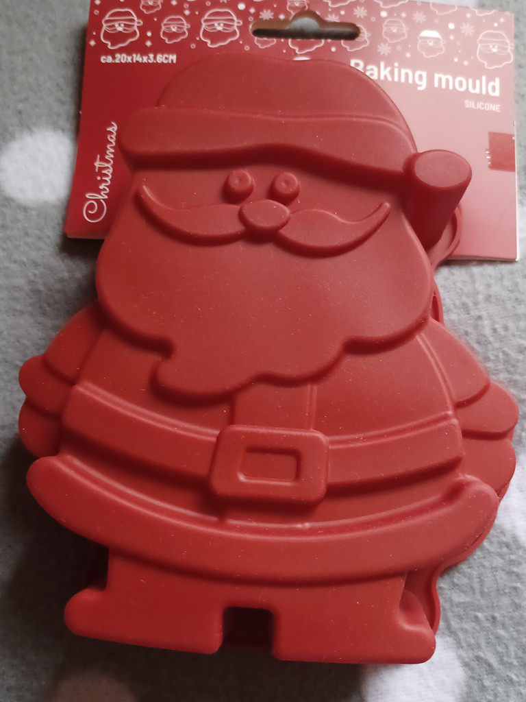 Kuchenformen Backform Rot Silikon Weihnachtsmann Weihnachten 20 x 14 x 3,6cm