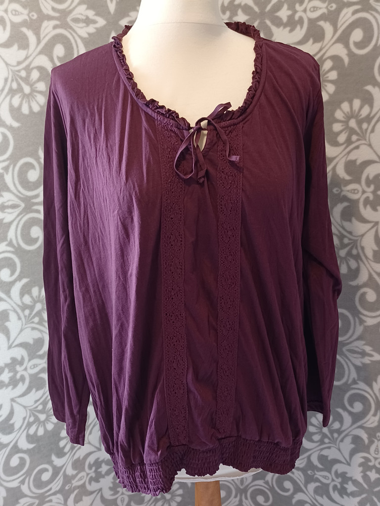 Adler Mode Langarmshirt in Lila Größe 48