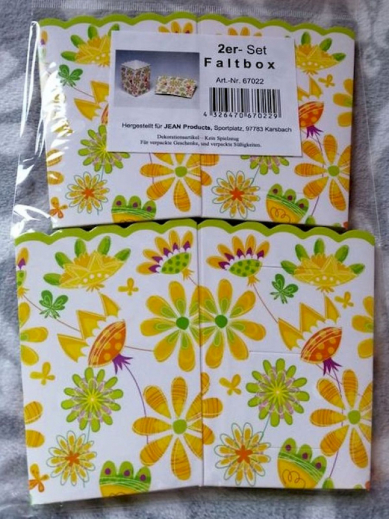Ostern/Frühling Geschenke Box Faltbox Blumen #15496