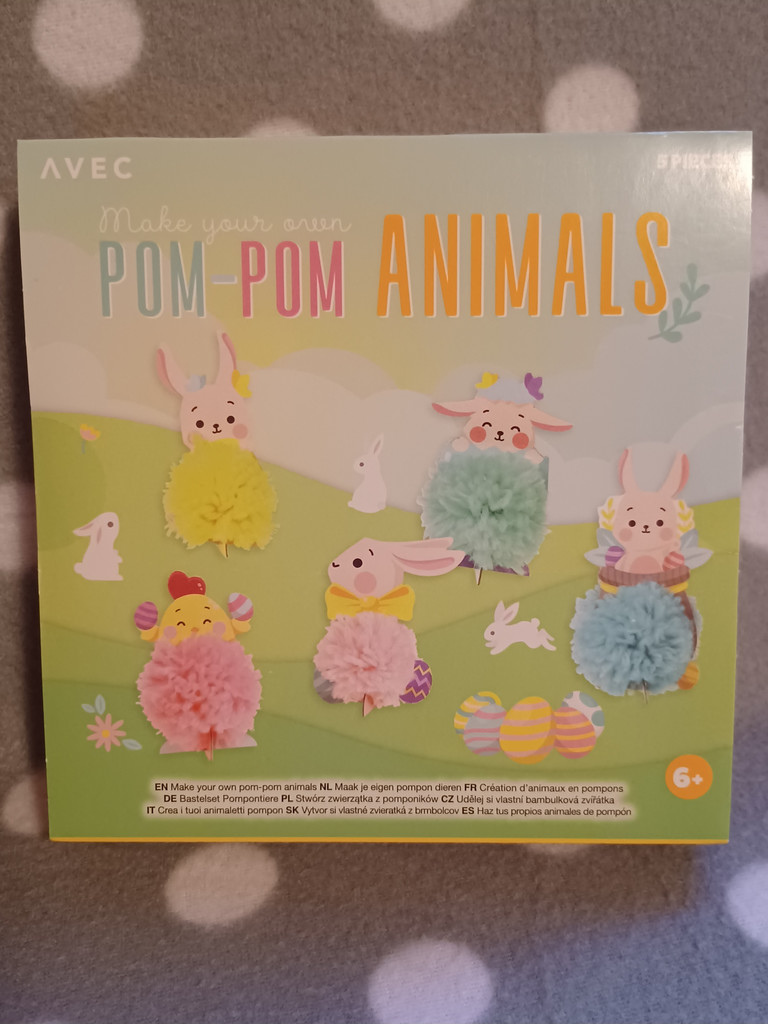 Bastelset - Pom Pom Animals - Ostern - 5teilig - Set 1 Bastelset - Pom Pom Animals - Ostern - 5teilig - Set 1