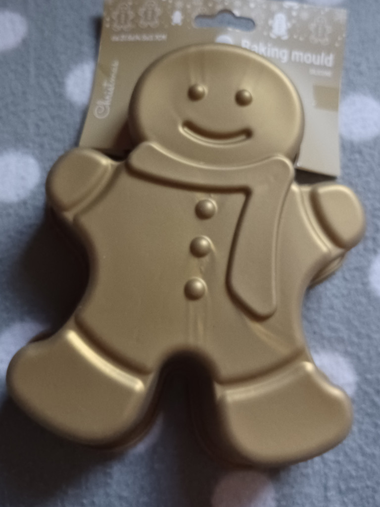 Kuchenformen Backform Gold Silikon Lebkuchenmann Weihnachten 19 x 15 x 4cm