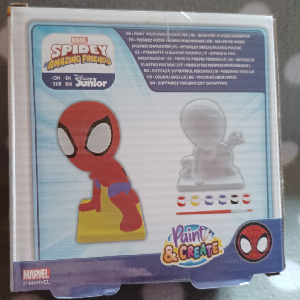Gipsfigur zum Bemalen – Spidey Charakter Gipsfigur zum Bemalen – Spidey Charakter